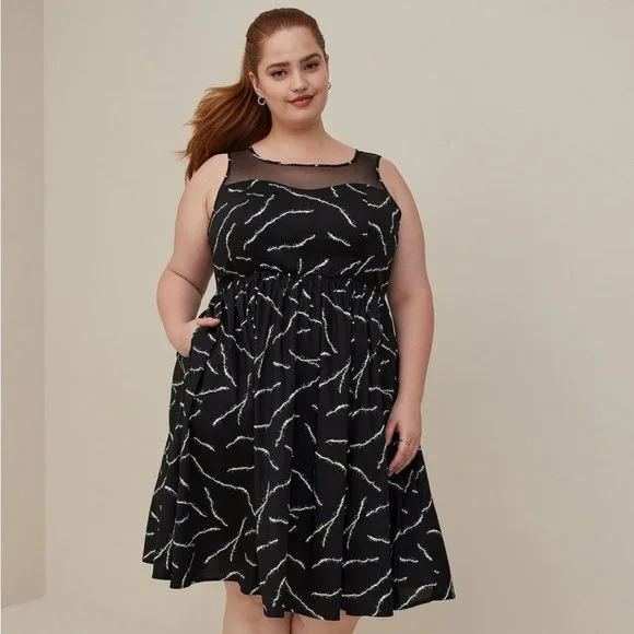 torrid | Dresses | Torrid Universal Monsters Frankenstein Mini Skater Dress  Mesh Stretch Poplin | Poshmark